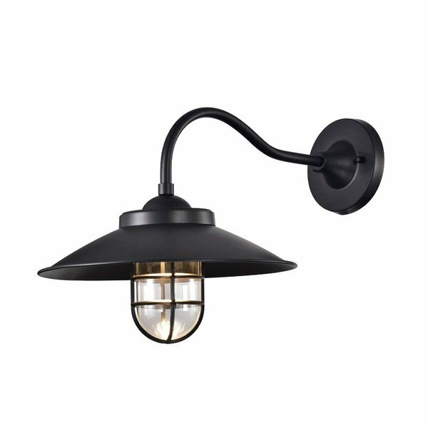 Sunpark Outdoor LED Wall Light Fixture, 4000K, Black Finish 3-7001D-A-05-E26-4000K